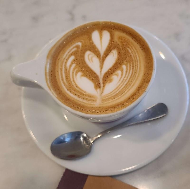 Single latte art at a Pittsburgh café