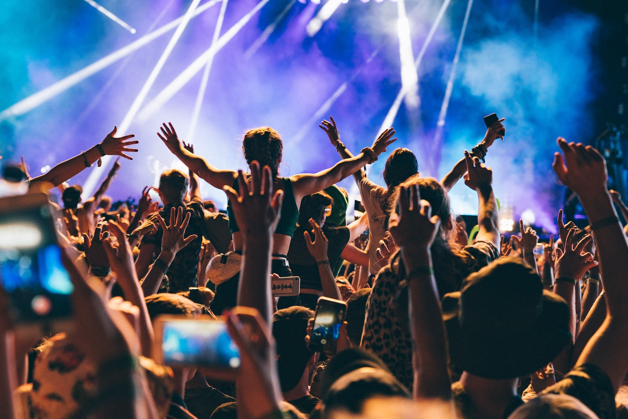Concert crowd at a live music event