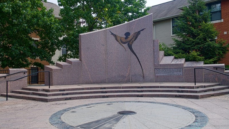 Freedom Corner memorial sculpture in Pittsburgh's Hill District