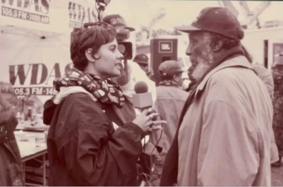 Robin Beckham interviewing Dick Gregory