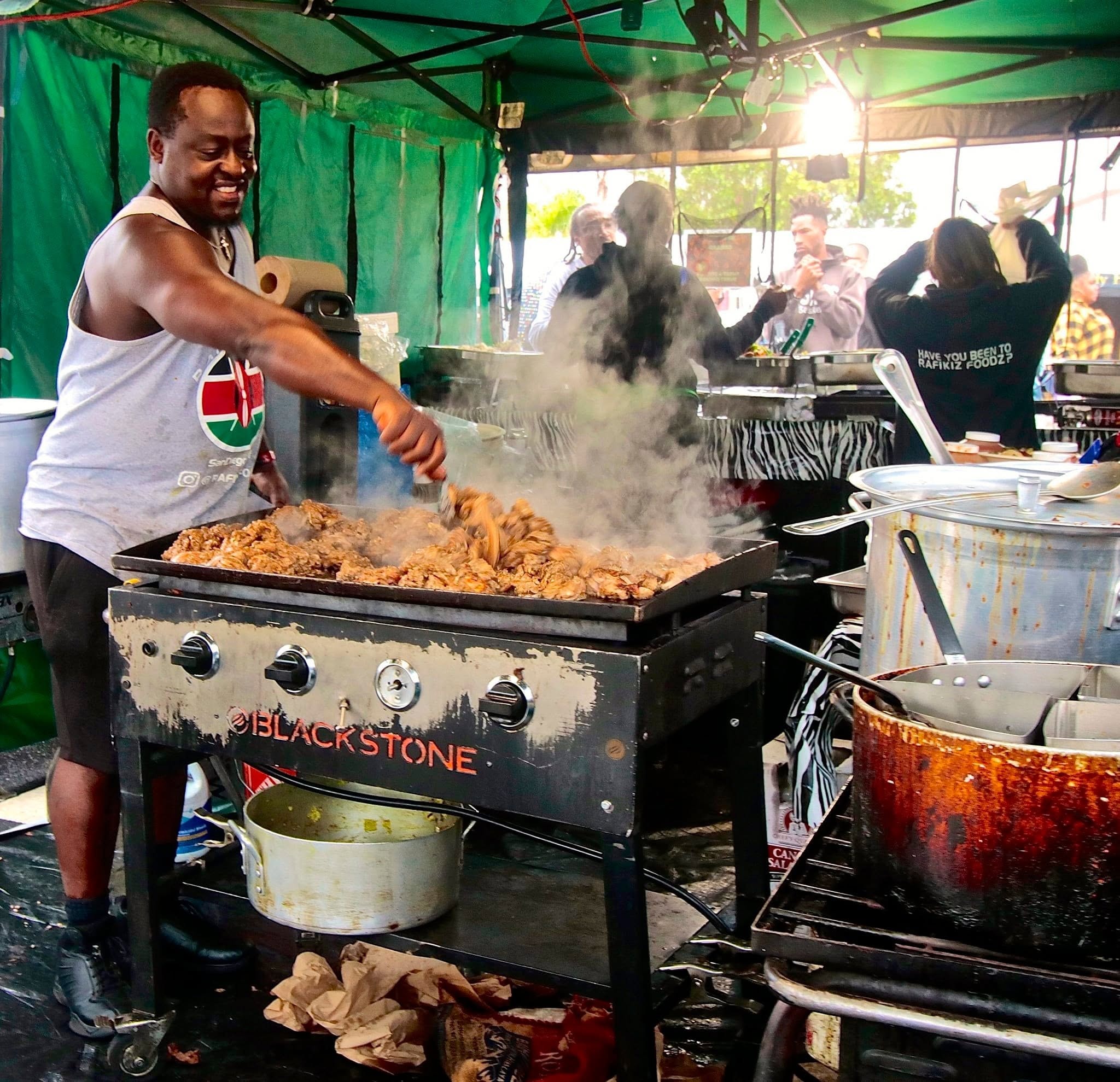 Cook preparing food at Pittsburgh's Soul Food Festival