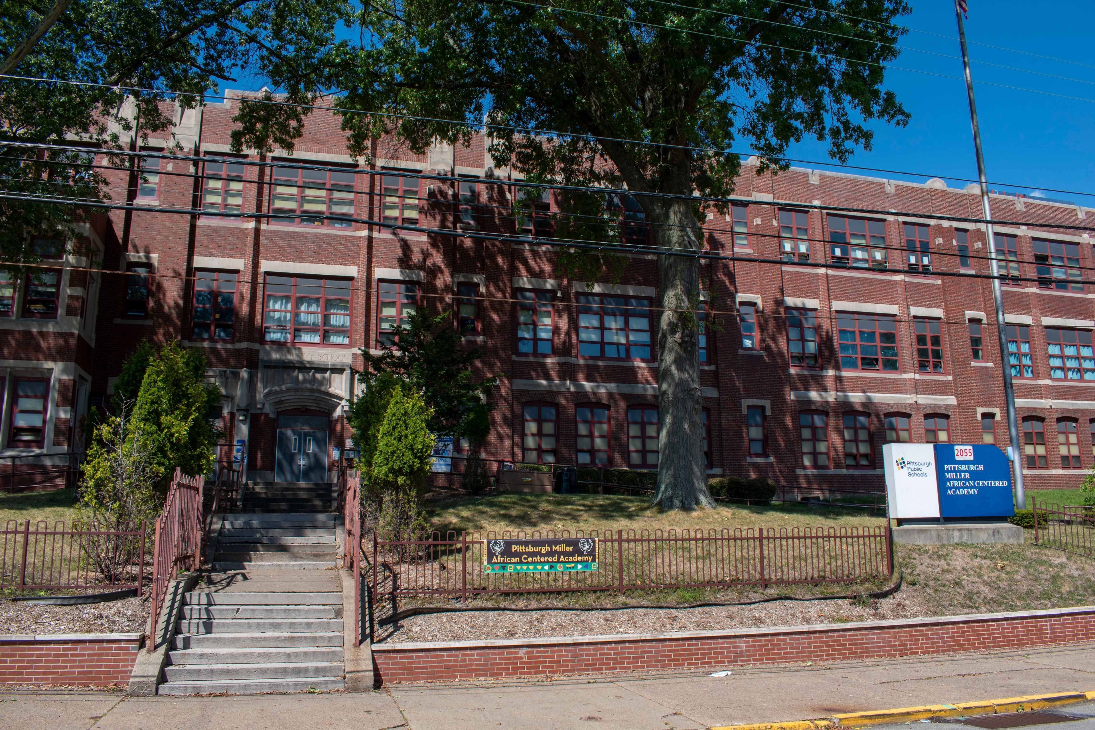 Pittsburgh Miller African-Centered Academy building at 2055 Bedford Avenue in the Hill District